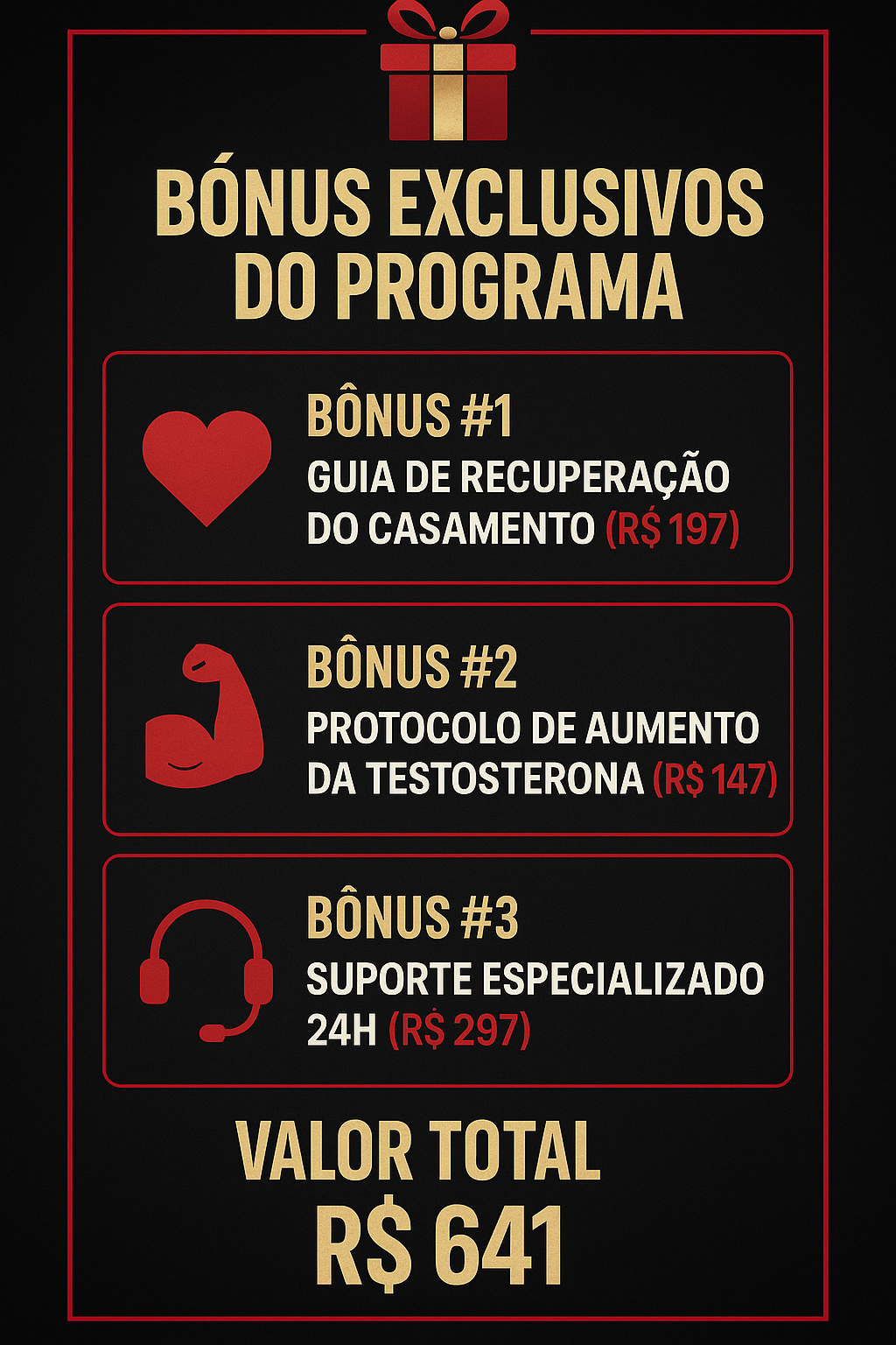 Bônus exclusivos